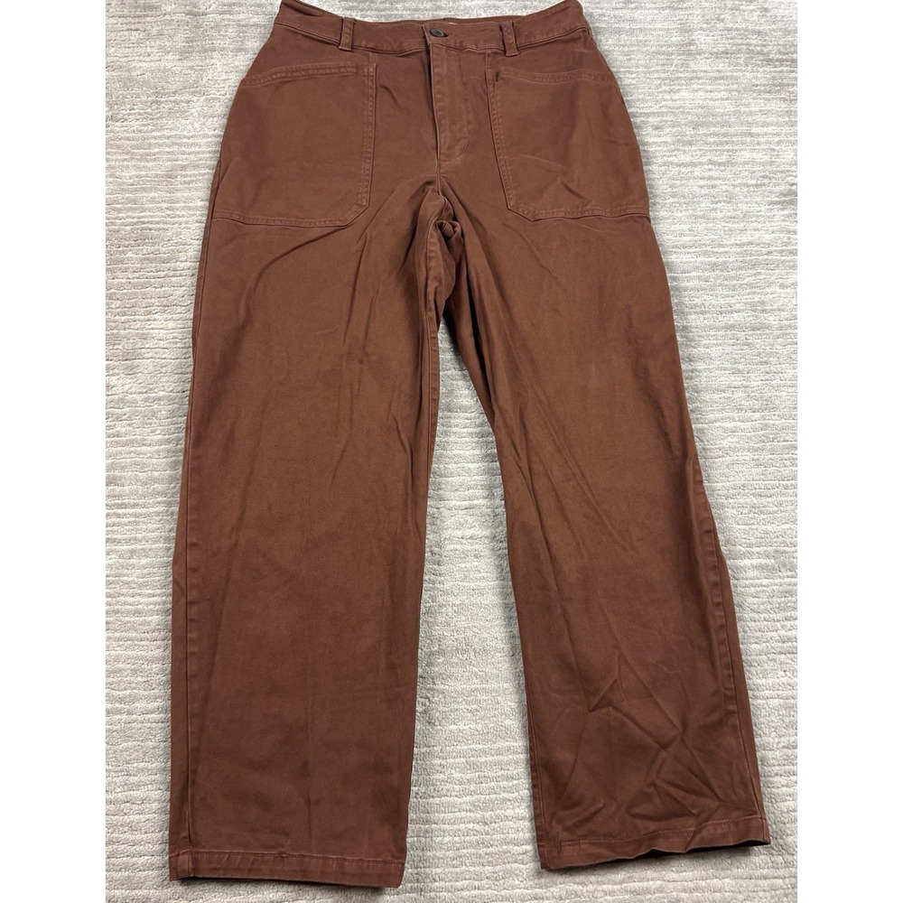 Universal Threads Pants Womens 8 Brown Straight Leg Flat Front Cotton Blend